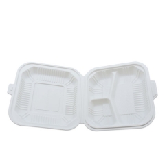 Caja de 3 compartimentos caja de maicena biodegradable
