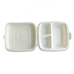 Food Grade Biodegradable Lunch 1000ML Cornstarch Clamshell for Fast Food