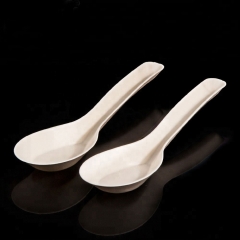 120MM disposable cutlery chinese biodegradable disposable corn starch soup spoon