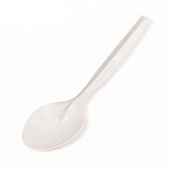 Novelty Food Grade Biodegradable 7 inch Cornstarch Spoon for Ice Cream