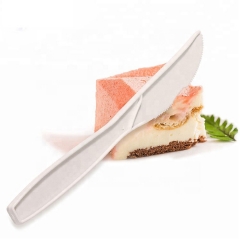 केक के लिए 8 इंच प्लास्टिक कॉर्नस्टार्च कटलरी बायोडिग्रेडेबल चाकू