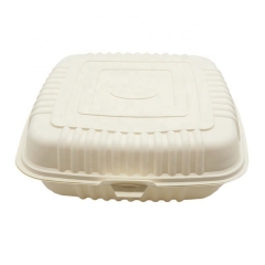 Biodegradable Eco Friendly 1000ml Cornstarch Clamshell Food Container