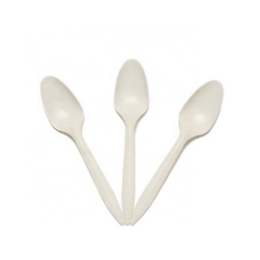 Eco Friendly 6 Inch Biodegradable Cutlery Cornstarch Soup Spoon