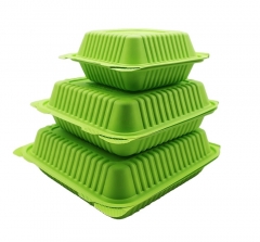 Green cornstarch fast food box disposable tableware bagasse