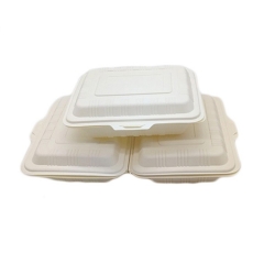 Take away clamshell Biodegradable corn starch food packing container