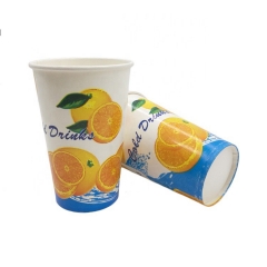 Custom Printed Disposable Reusable Cold Drink Paper Cup With Logo