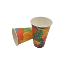 Vaso de papel de jugo desechable para bebida fría