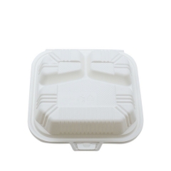 three compartment box biodegradable cornstarch box