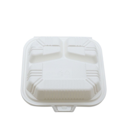 caja de tres compartimentos caja de maicena biodegradable