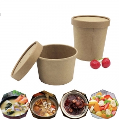 32oz Customized Kraft Paper Box Folding Noodle Box