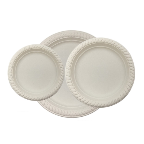 high quality plate biodegradable grease-proof cornstarch fruit salad plate