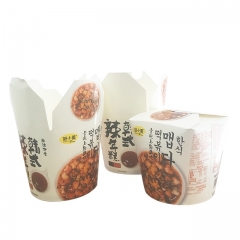 Caixa de embalagem descartável de papel para comida de macarrão chinês para levar