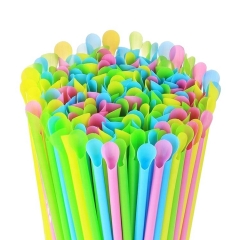 Hot Sale Disposable PLA Spoon Straw