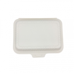 800 ml clamshell food box biodegradable cornstarch food box for barbecue