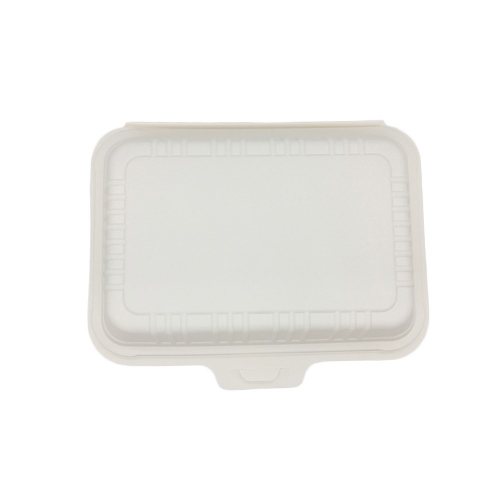 800 ml clamshell food box biodegradable cornstarch food box for barbecue