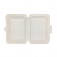 800 ml clamshell food box biodegradable cornstarch food box for barbecue