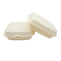 Biodegradable Eco Friendly 1000ml Cornstarch Clamshell Food Container