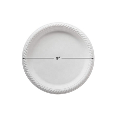 Disposable Biodegradable Cornstarch Tableware 9 inch Round Plate