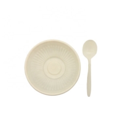 140mm Disposable Biodegradable Cornstarch Cutlery Spoon for Soup