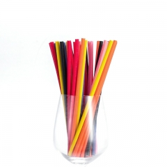 Striped art paper straws