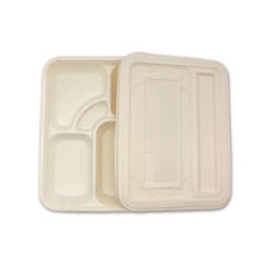 five compartment container decomposable water-repellent cornstarch box