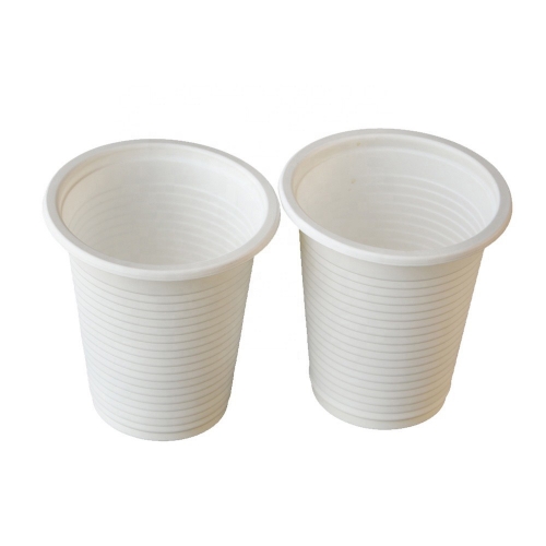 Tazas biodegradables de almidón de maíz abonable desechables portátiles de 175ML Eco