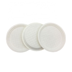 6 Inch Disposable biodegradable cornstarch bagasse round fancy disposable hot pot plates for wedding