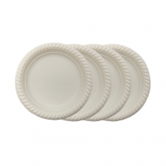 wholesale picnic supplies biodegradable cornstarch waterproof salad plate