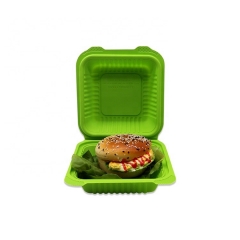 ग्रीन कॉर्नस्टार्च खाद्य कंटेनर डिस्पोजेबल कॉर्नस्टार्च टेबलवेयर खोई फास्ट फूड बॉक्स पूरी बिक्री के लिए