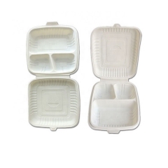 Food Grade Biodegradable Lunch 1000ML Cornstarch Clamshell for Fast Food