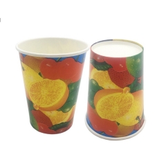 Disposable cheap price juice Paper Cups with Lids for Cold Drink