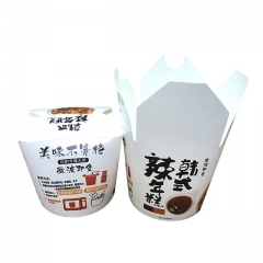 Caixa de macarrão de papel descartável de 26OZ com logotipo personalizado de comida rápida chinês