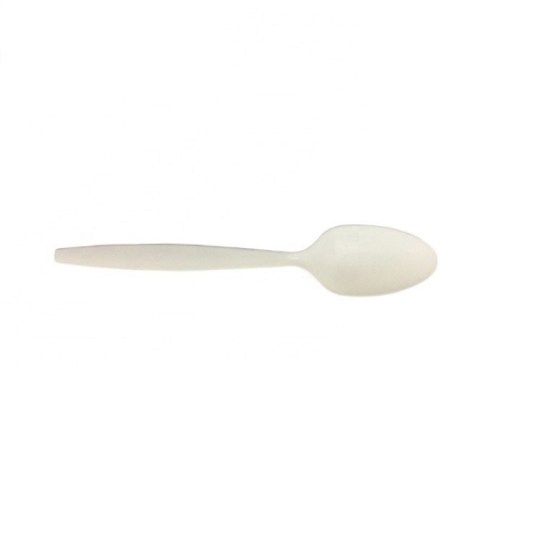 8 Inch Disposable Ice Cream Spoons Biodegradable Cornstarch Spoon For Yogurt
