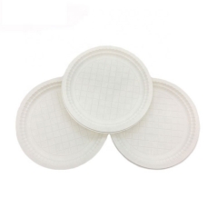 Bagasse de fécule de maïs biodégradable jetable de 6 pouces assiettes chaudes jetables de fantaisie rondes pour le mariage