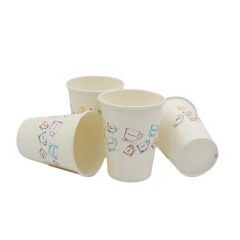 Christmas custom Disposable 9oz Paper coffee Cup with Handle