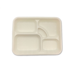 five compartment container decomposable water-repellent cornstarch box