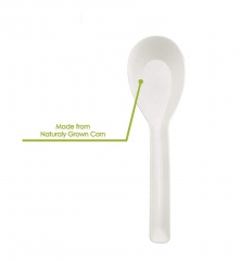 Cuillère chinoise de fécule de maïs compostable biodégradable en gros Eco Spoon