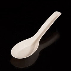 120MM disposable cutlery chinese biodegradable disposable corn starch soup spoon