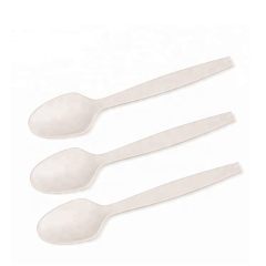 Eco Biodegradable Non-toxic Disposable Cornstarch Spoon for Yoghurt