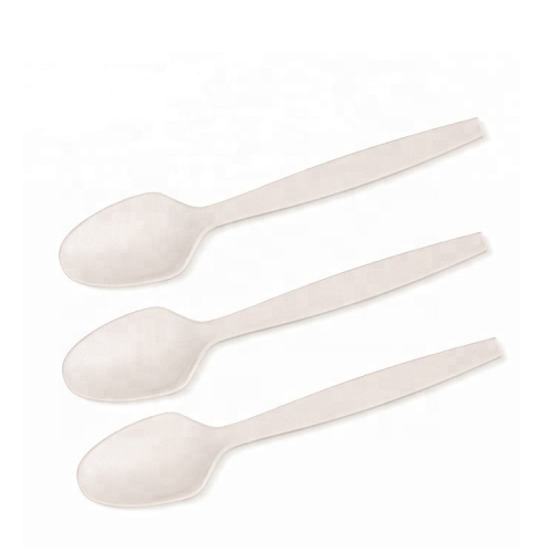 Eco Biodegradable Non-toxic Disposable Cornstarch Spoon for Yoghurt