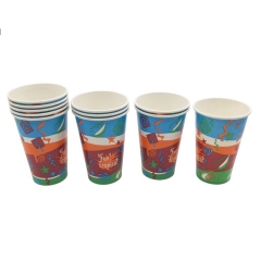 Gobelet en papier jetable de 12 oz pour boissons gazeuses froides