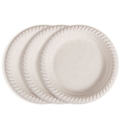 Assiettes jetables écologiques biodégradables de vaisselle de fécule de maïs de vente chaude biodégradable