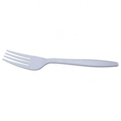 Fourchette en plastique cpla de poulet de vaisselle compostable biodégradable de fécule de maïs de vente chaude de 8 pouces