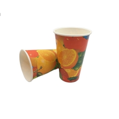 Vaso de papel de jugo desechable para bebida fría