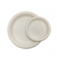 wholesale picnic supplies biodegradable cornstarch waterproof salad plate