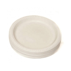 Natural Color 6 inch Disposable Biodegradable Cornstarch Plates