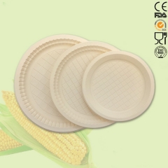 Food biodegradable cornstarch plates compostable cornstarch plate