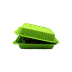 Green Biodegradable Cornstarch tableware for food takeaway