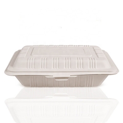 Caja biodegradable para llevar de la comida del envase de comida de la maicena disponible de la categoría alimenticia 600ml