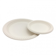 high quality plate biodegradable grease-proof cornstarch fruit salad plate